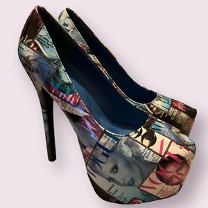 AMI CLUBWEAR Women’s Sz 10 Sexy Vogue Tall Heel Platform Shoes Stilettos Dancer